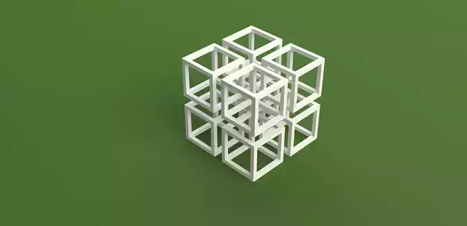 cube 4x4 open 3D print model