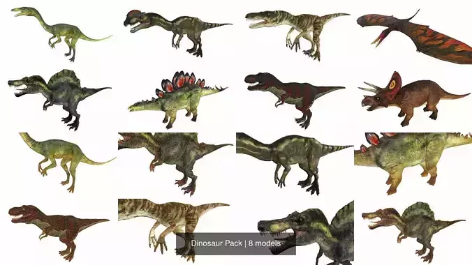 Dinosaur Pack 3D Model Collection