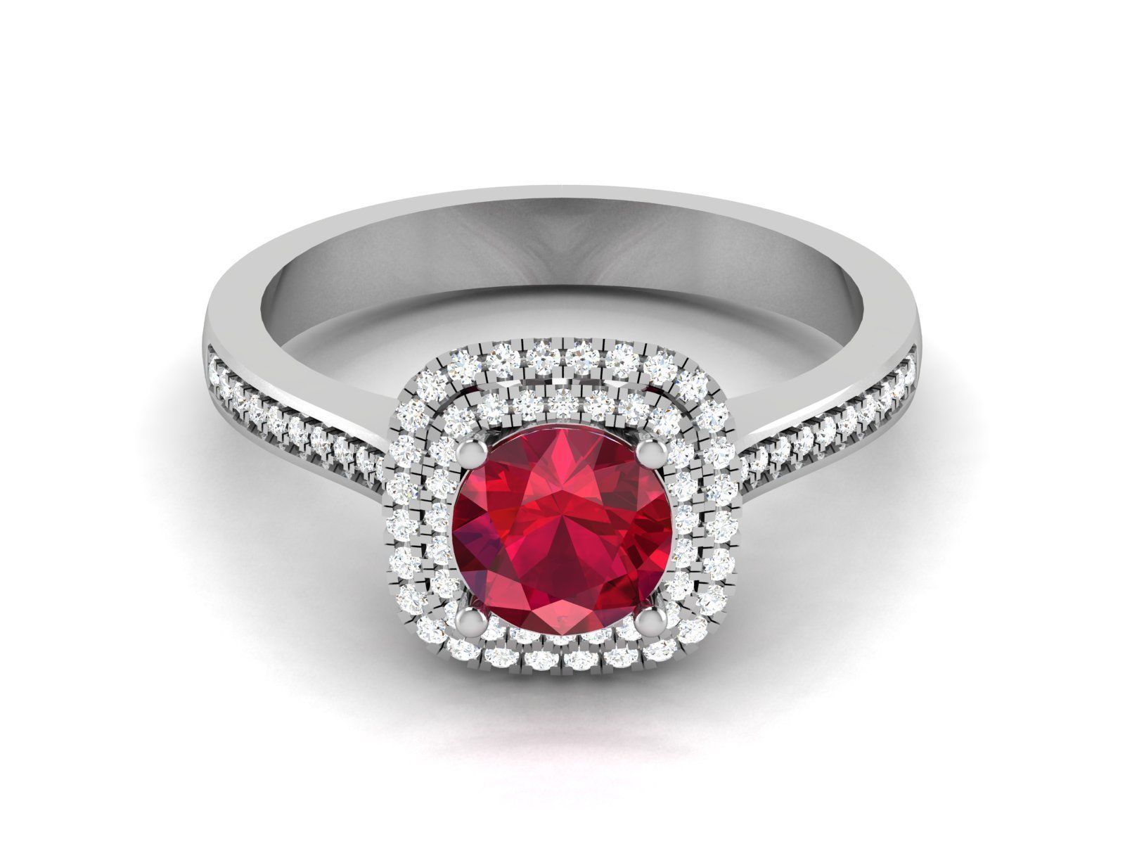 Women Solitaire Ring 3dm render details 3D print model_4