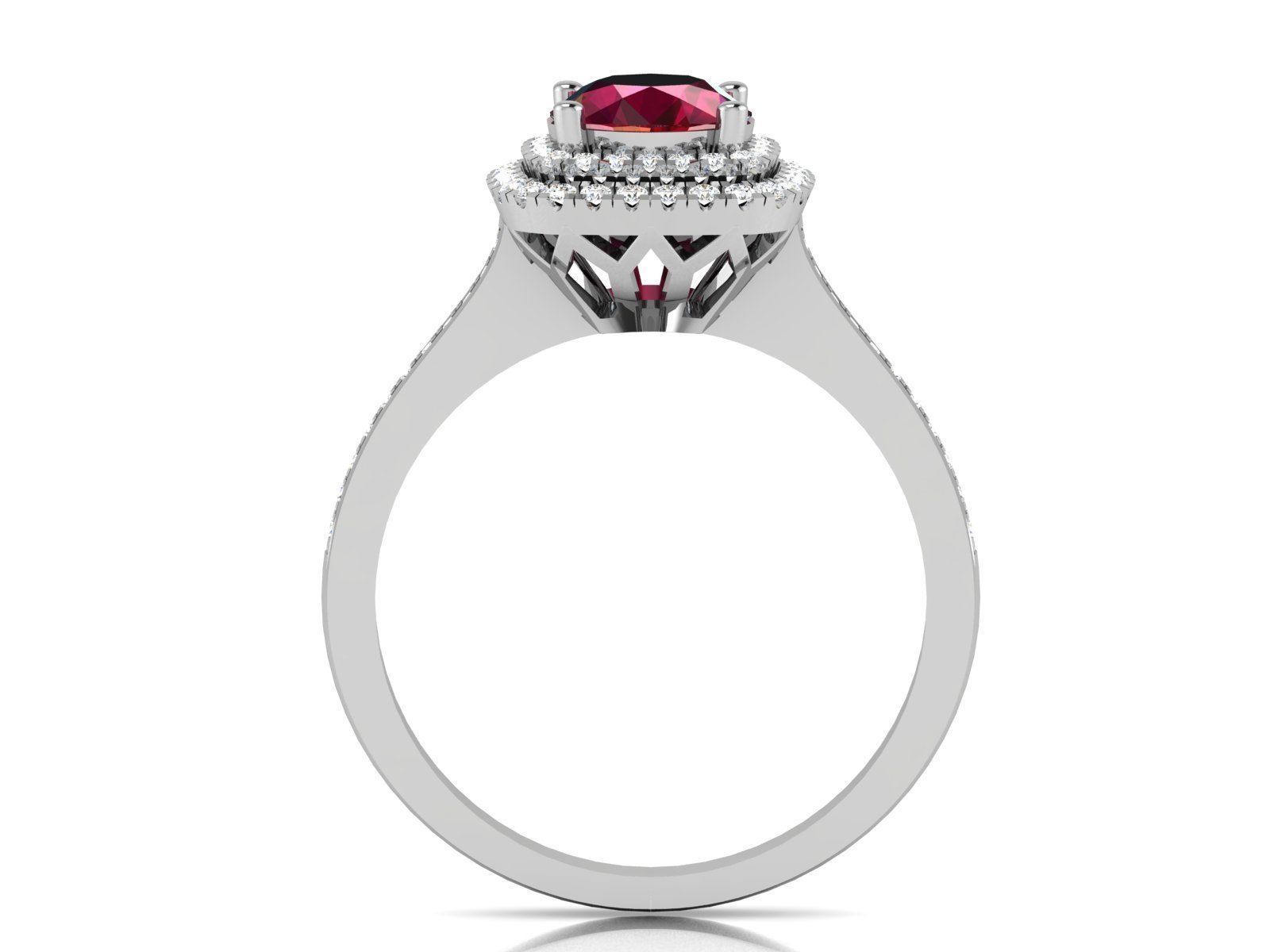 Women Solitaire Ring 3dm render details 3D print model_2