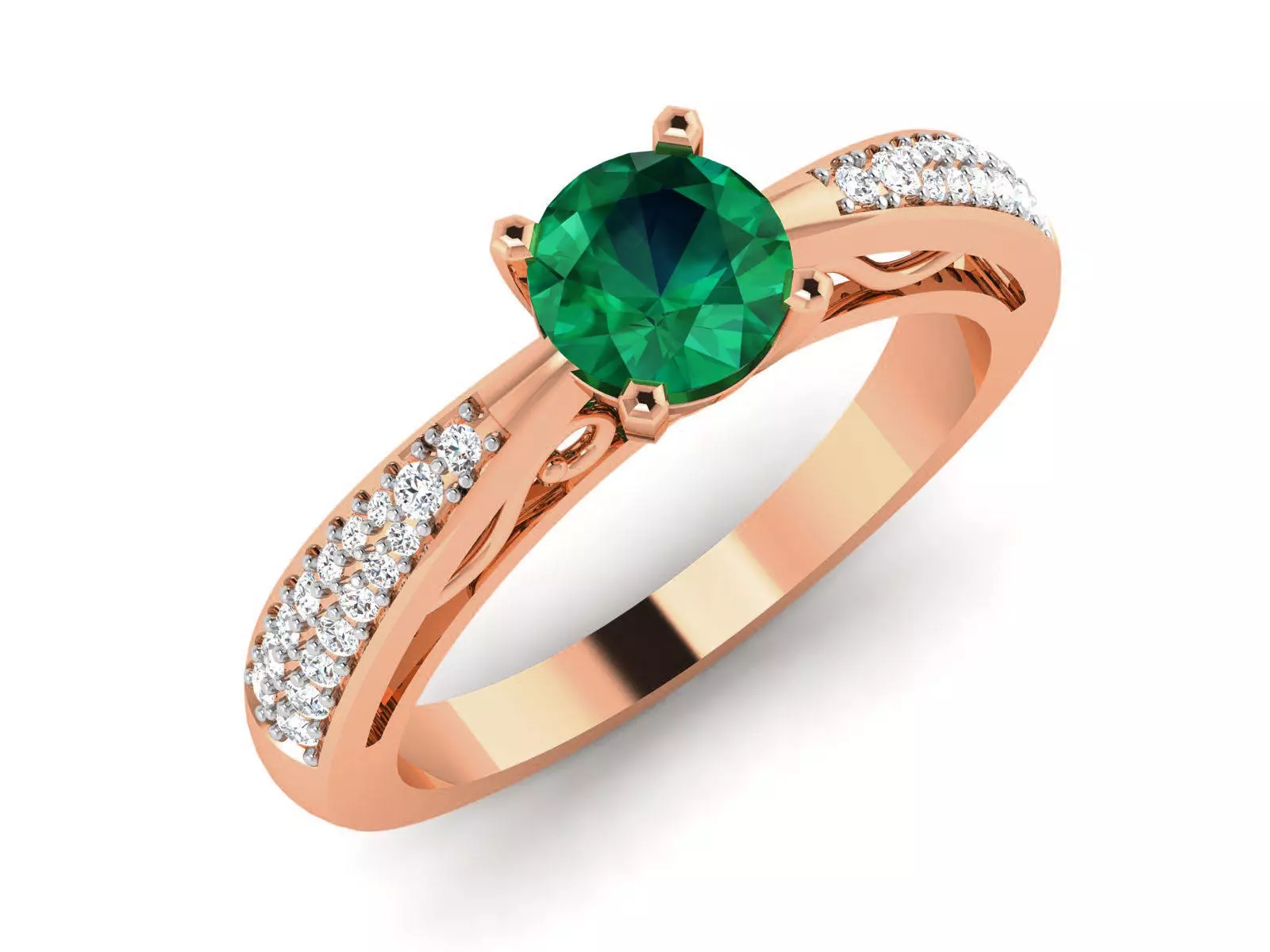 Women Solitaire Ring 3dm render details 3D print model_0