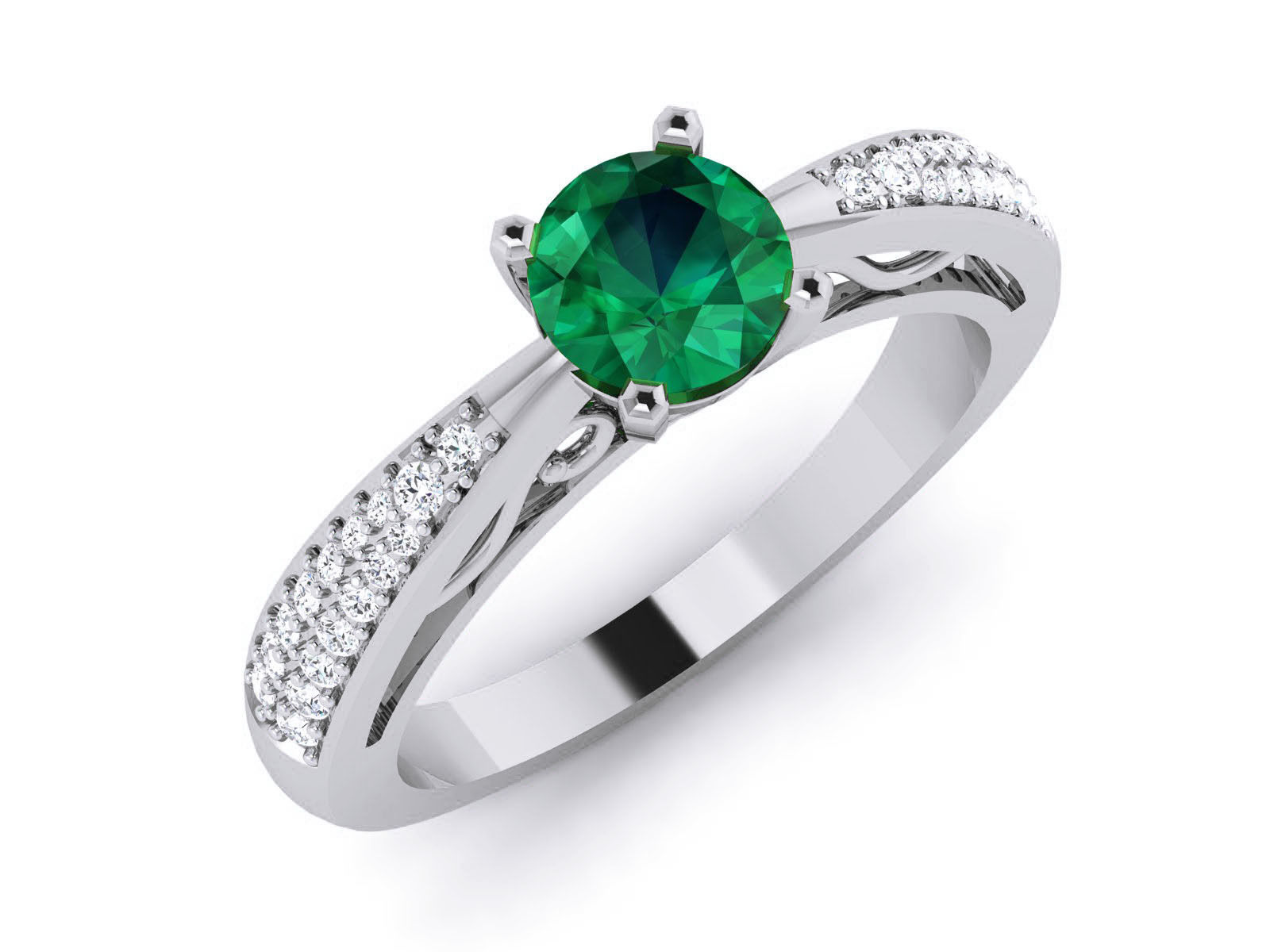 Women Solitaire Ring 3dm render details 3D print model_2