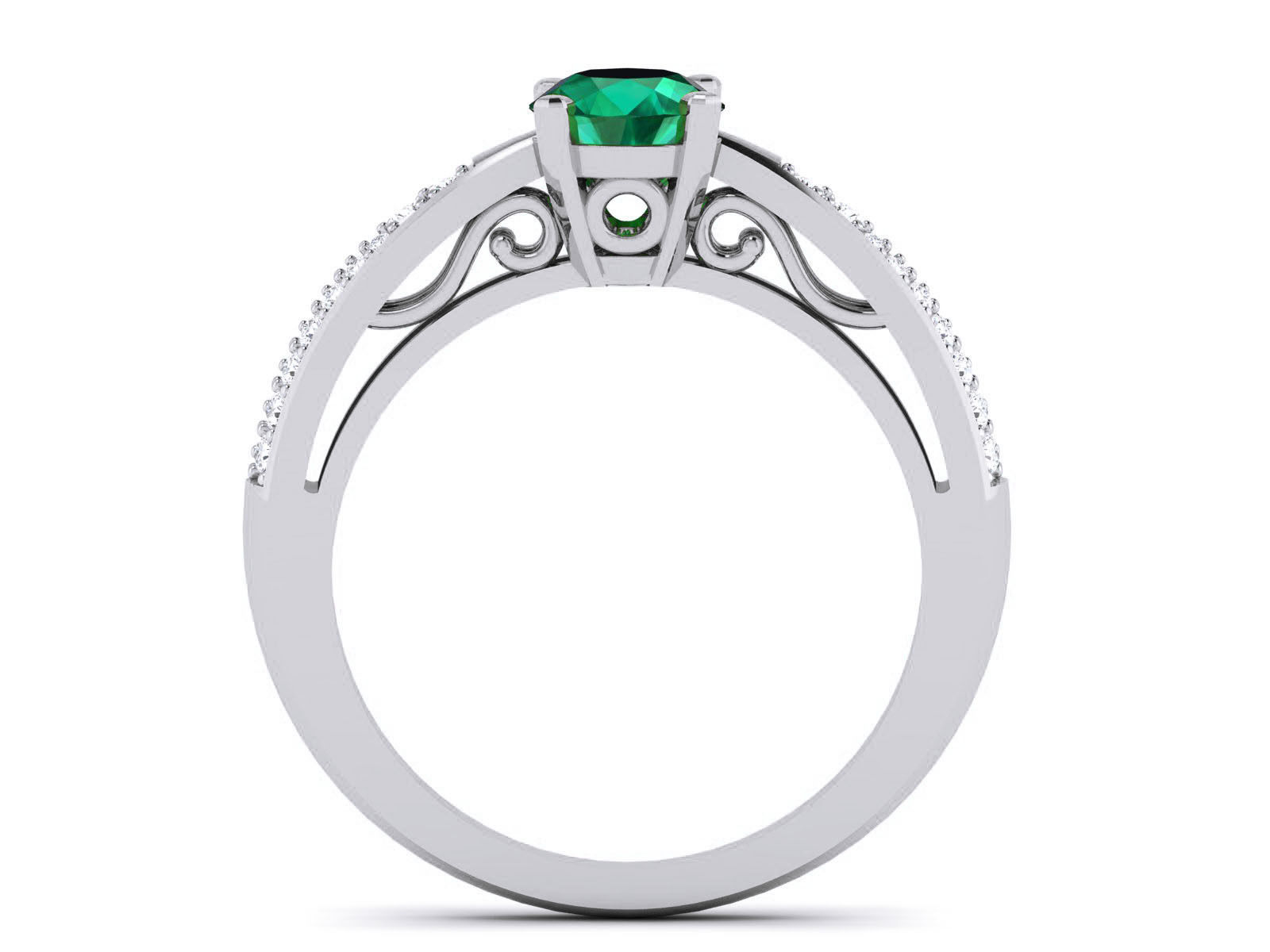 Women Solitaire Ring 3dm render details 3D print model_5
