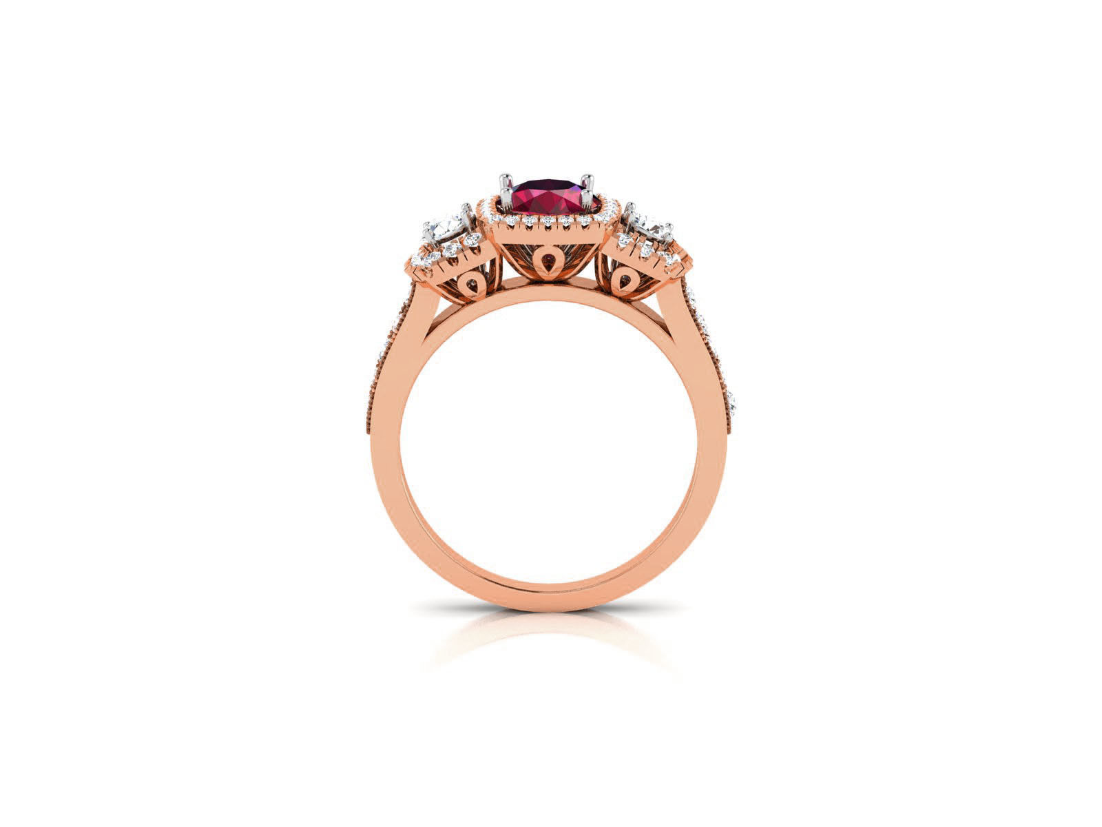 Women Solitaire Ring 3dm render details 3D print model_9
