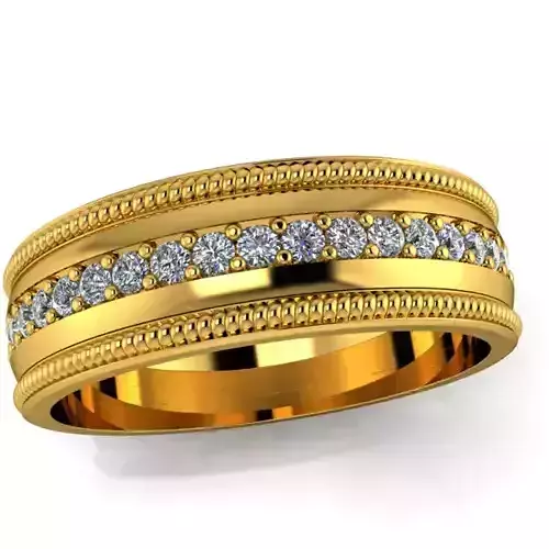 Vintage Mens Wedding Band Wedding Ring 3D Print Model