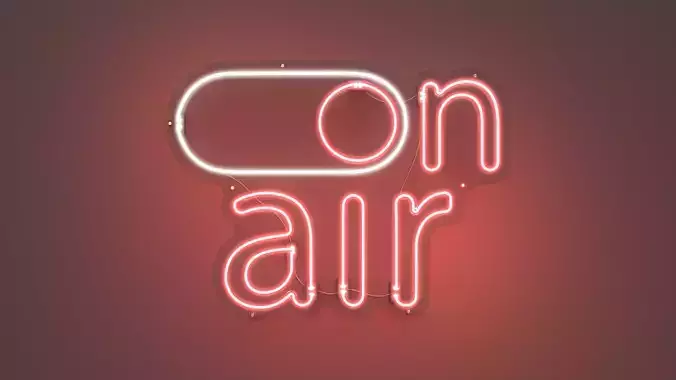 On Air 1 - Neon Sign 3D model