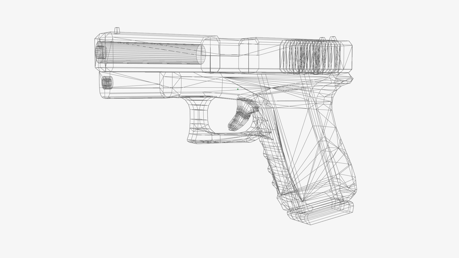 Glock 17 Gun 3D Model Low-poly 3D model_3