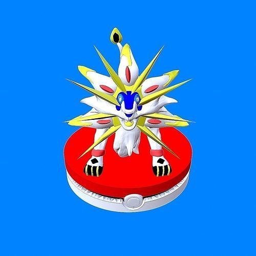 solgaleo pokemon 3D model 3D printable | CGTrader