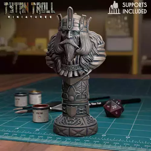 Human Chess King - Pre-Supported 3D print model
