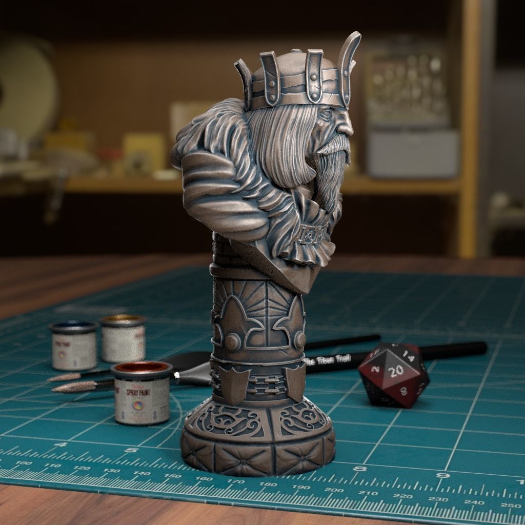 Human Chess King - Pre-Supported 3D print model_4