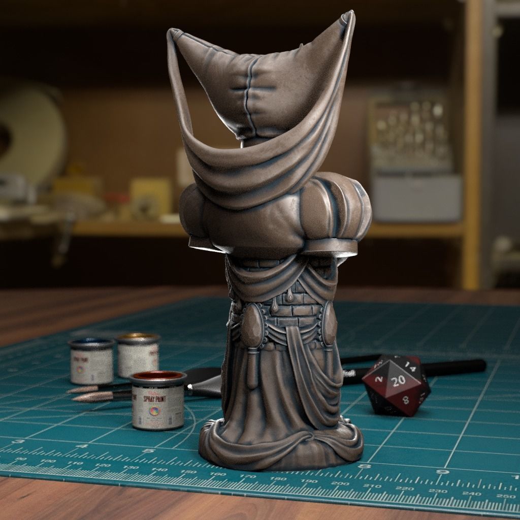 Human Chess Queen - Pre-Supported 3D print model_2
