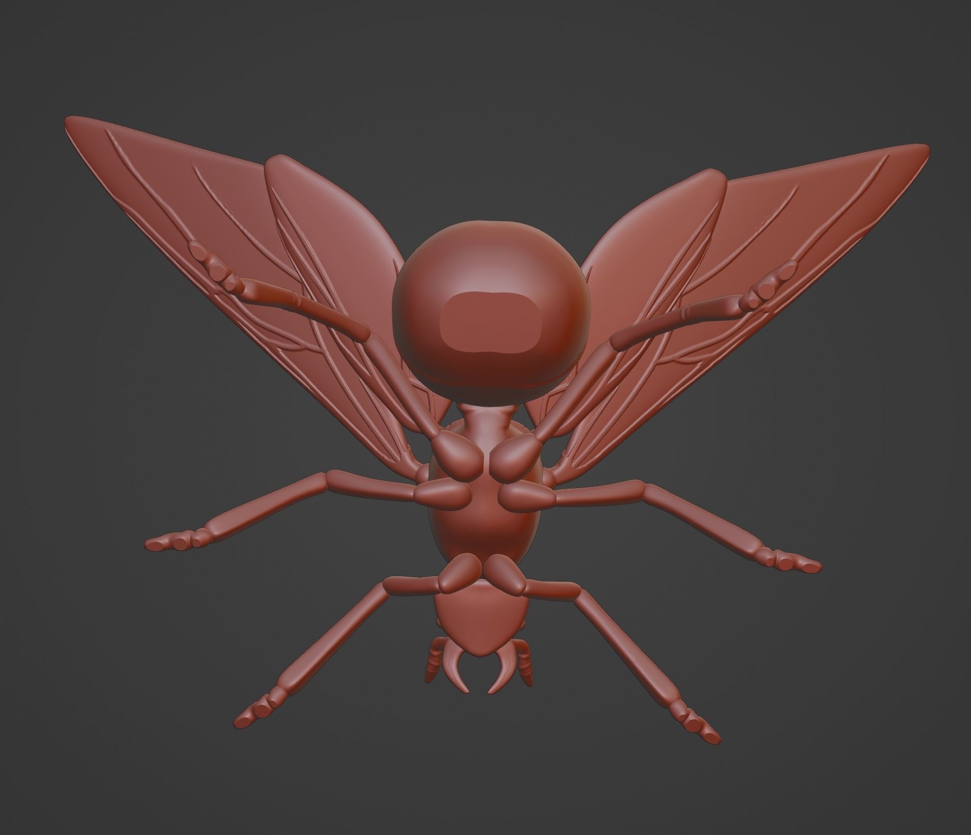 WINGED ANT 3D print model_9