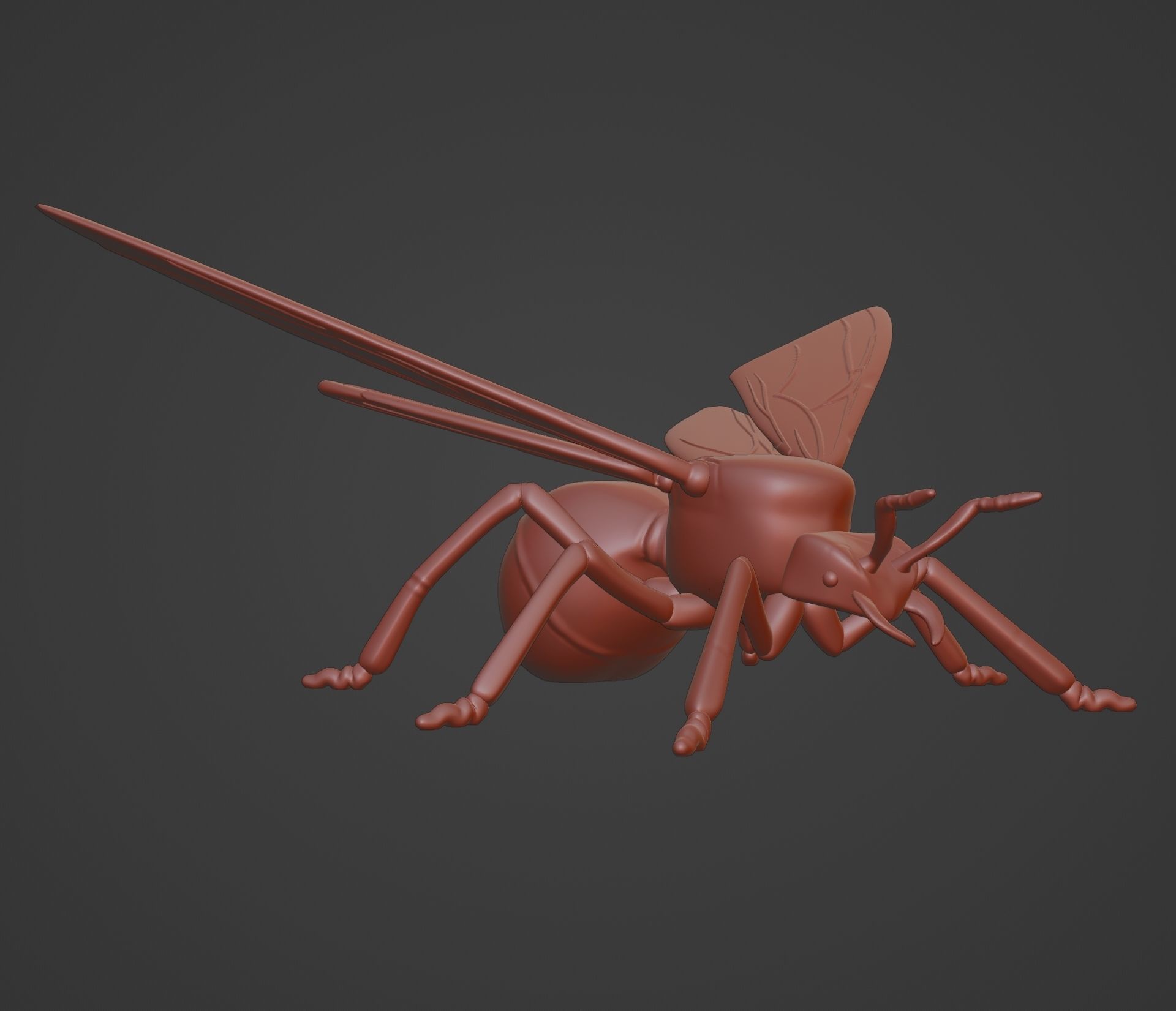WINGED ANT 3D print model_7