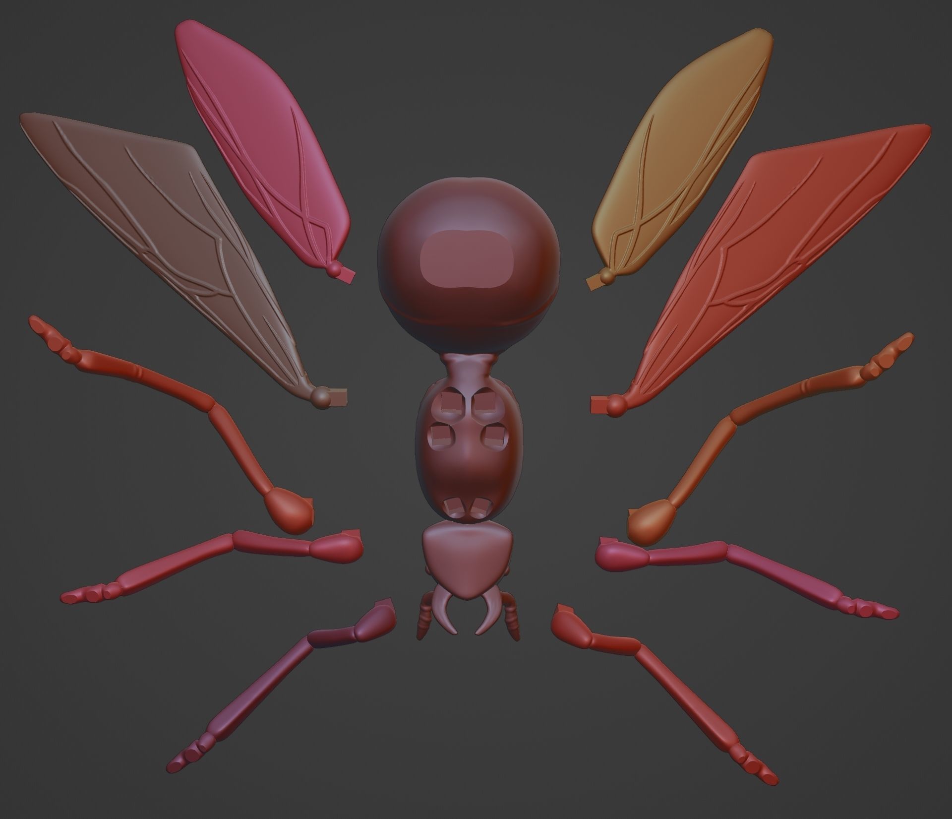 WINGED ANT 3D print model_13