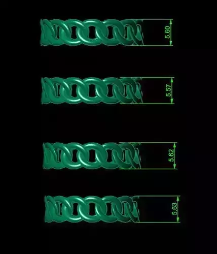 Cuban style ring ready for print 