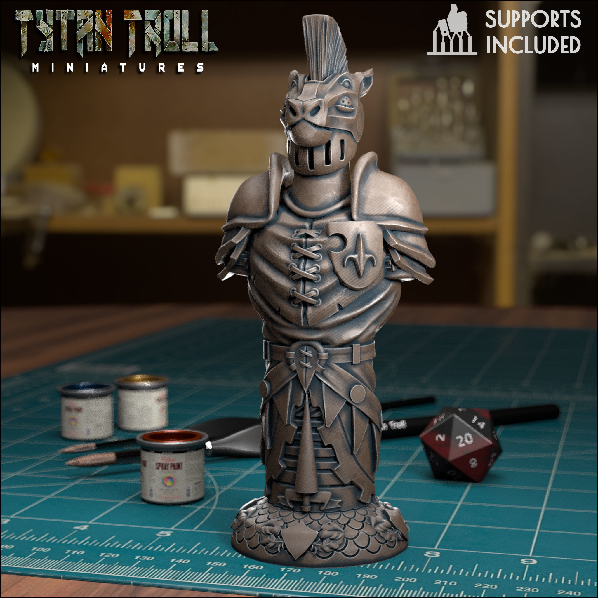 Human Chess Set - Pre-Supported 3D print model_3