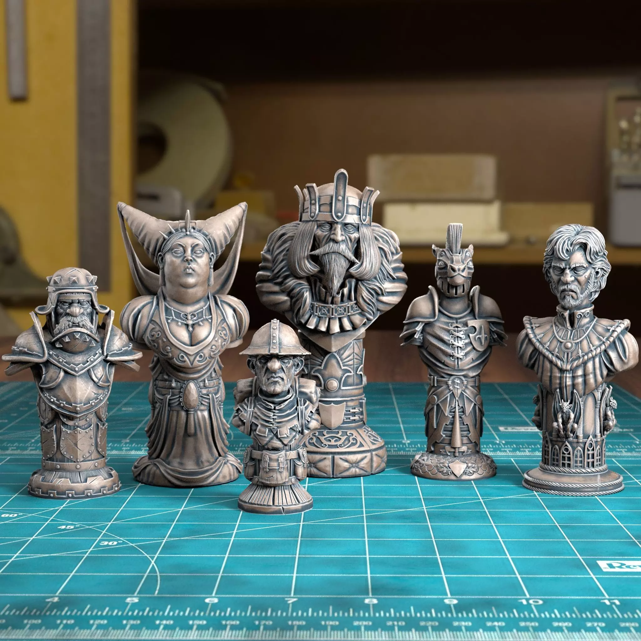 Human Chess Set - Pre-Supported 3D print model_0