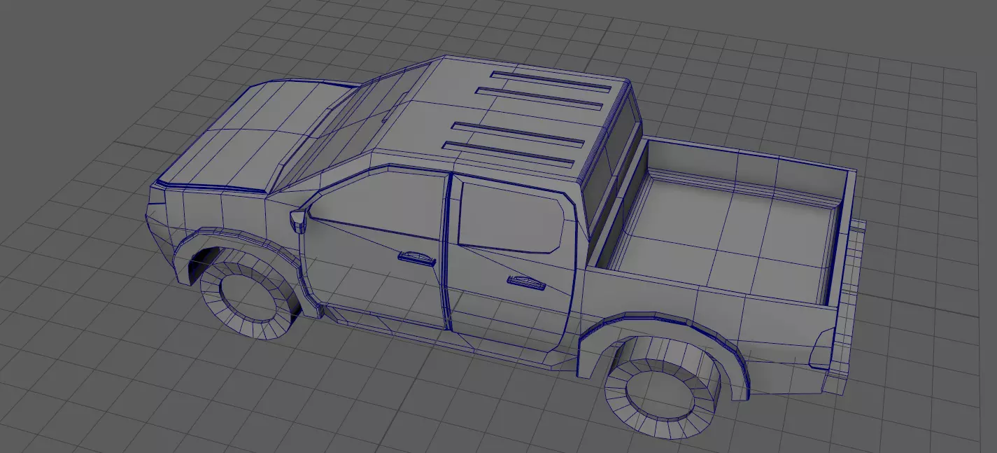 pick up car hilux double cab model by NDIOUR Free 3D model_0