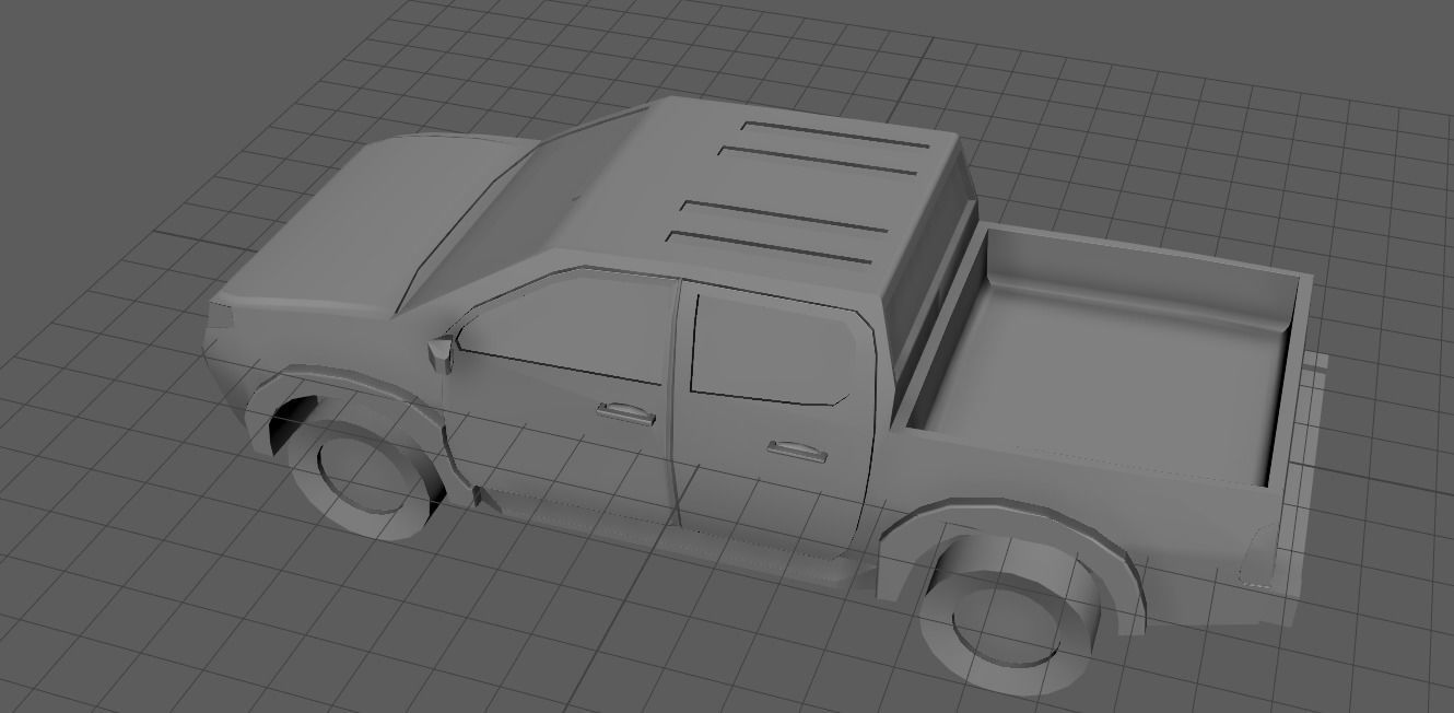 pick up car hilux double cab model by NDIOUR Free 3D model_1