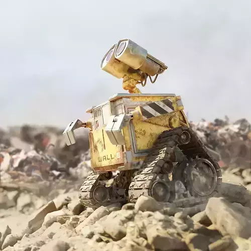 WALL-E 3D model high quality textures