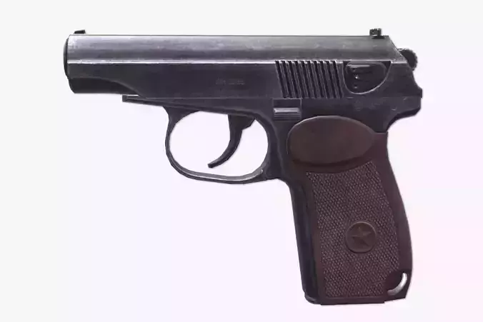 Makarov Pistol Low-poly 3D model