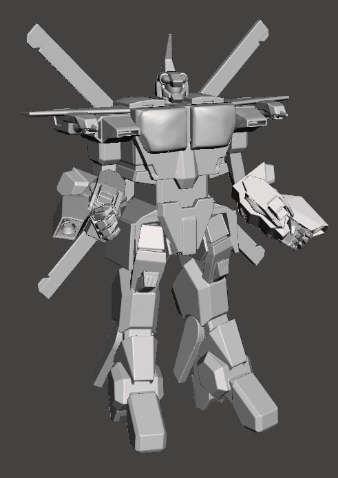 AJAC IN MODE  BATTLOID-ROBOTECH 3D model_2