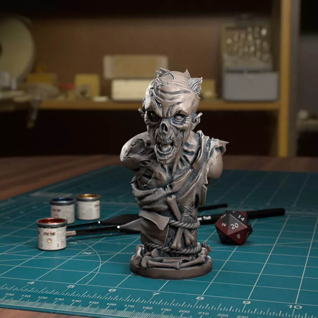 Undead Chess Pawn - Pre-Supported 3D print model_0