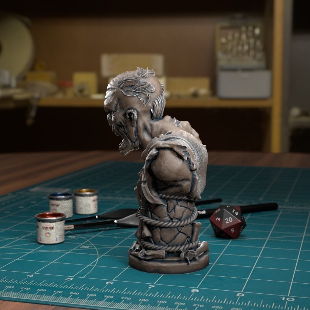 Undead Chess Pawn - Pre-Supported 3D print model_1