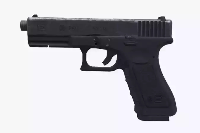 Glock 17 Low-poly 3D model