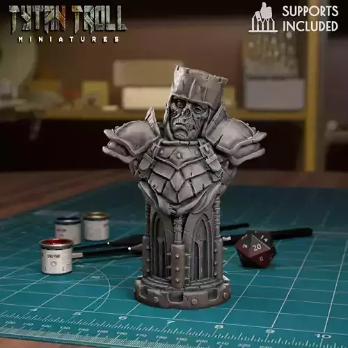 Undead Chess Rook - Pre-Supported 3D print model