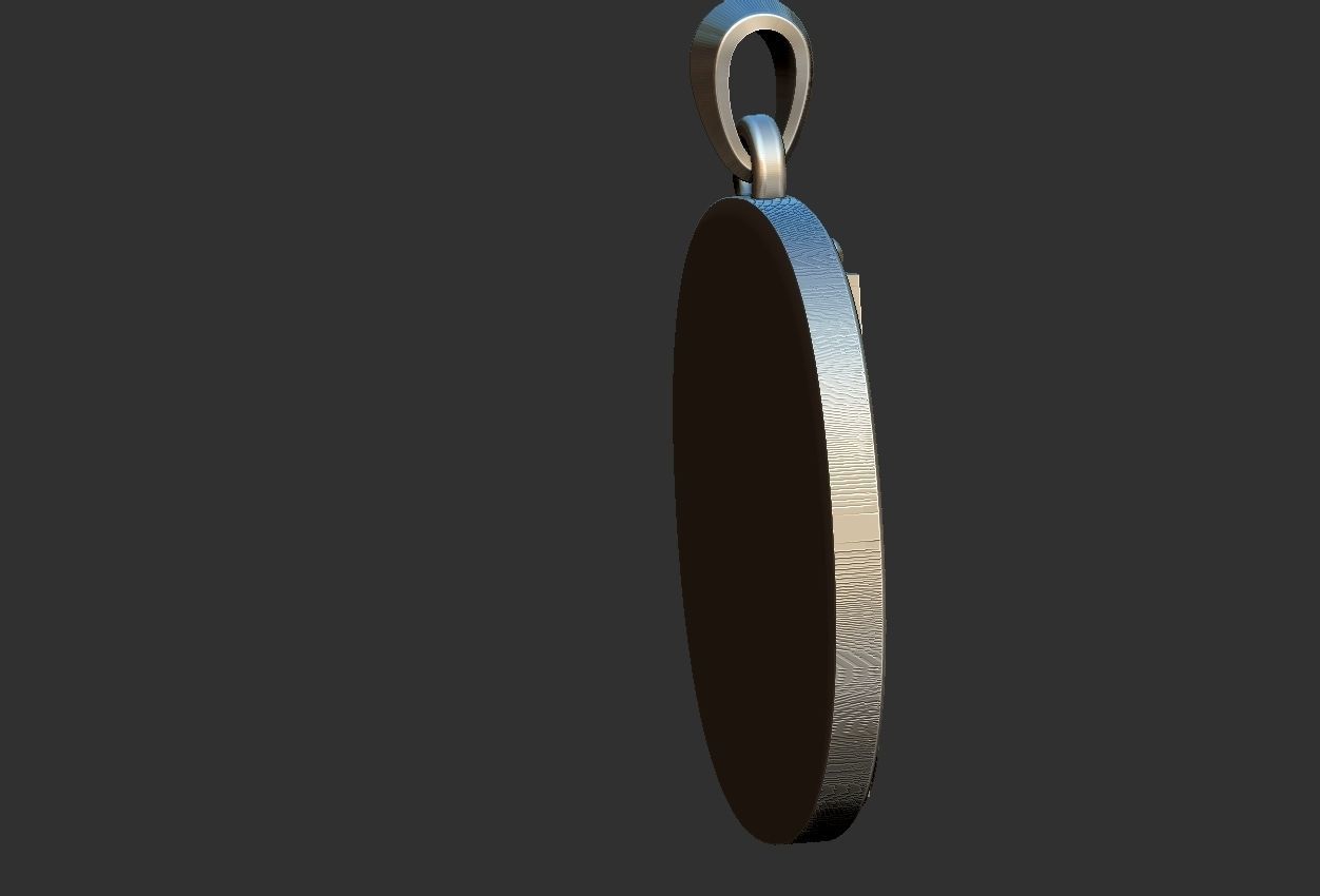 Coat of Arms Ring and Pendant Brasao Castle Lion 3D print model_9