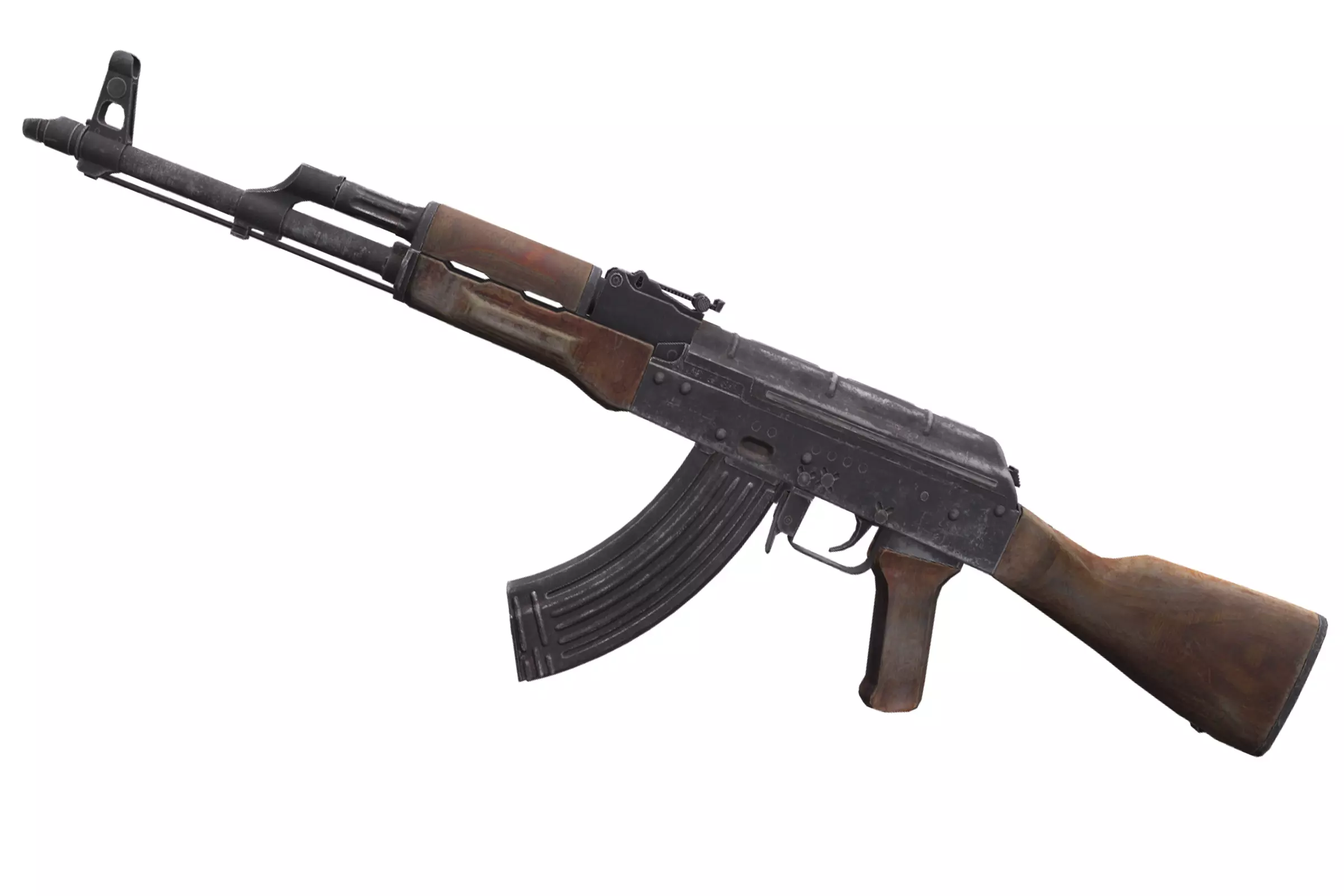 AKM 47 Low-poly 3D model_0