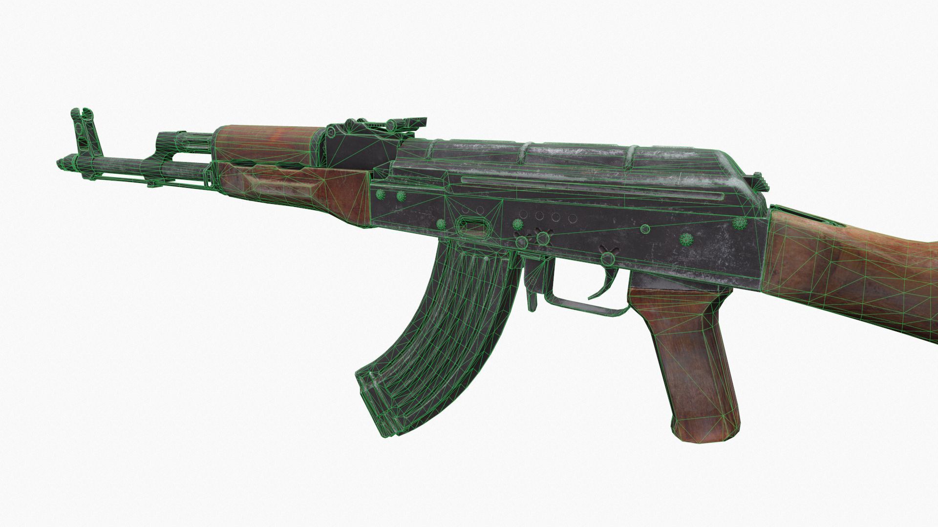 AKM 47 Low-poly 3D model_10