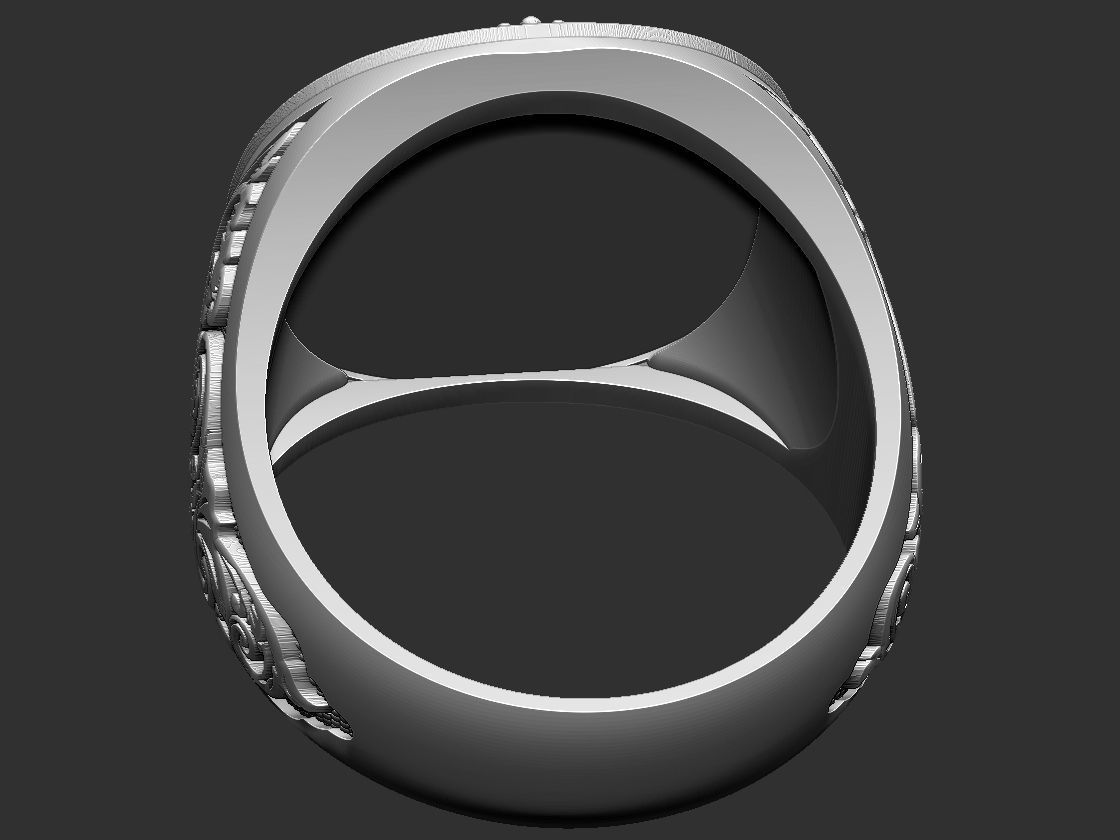 Coat Of Arms Liond Crown - Brasao - Ring and Pendant 3D print model_11