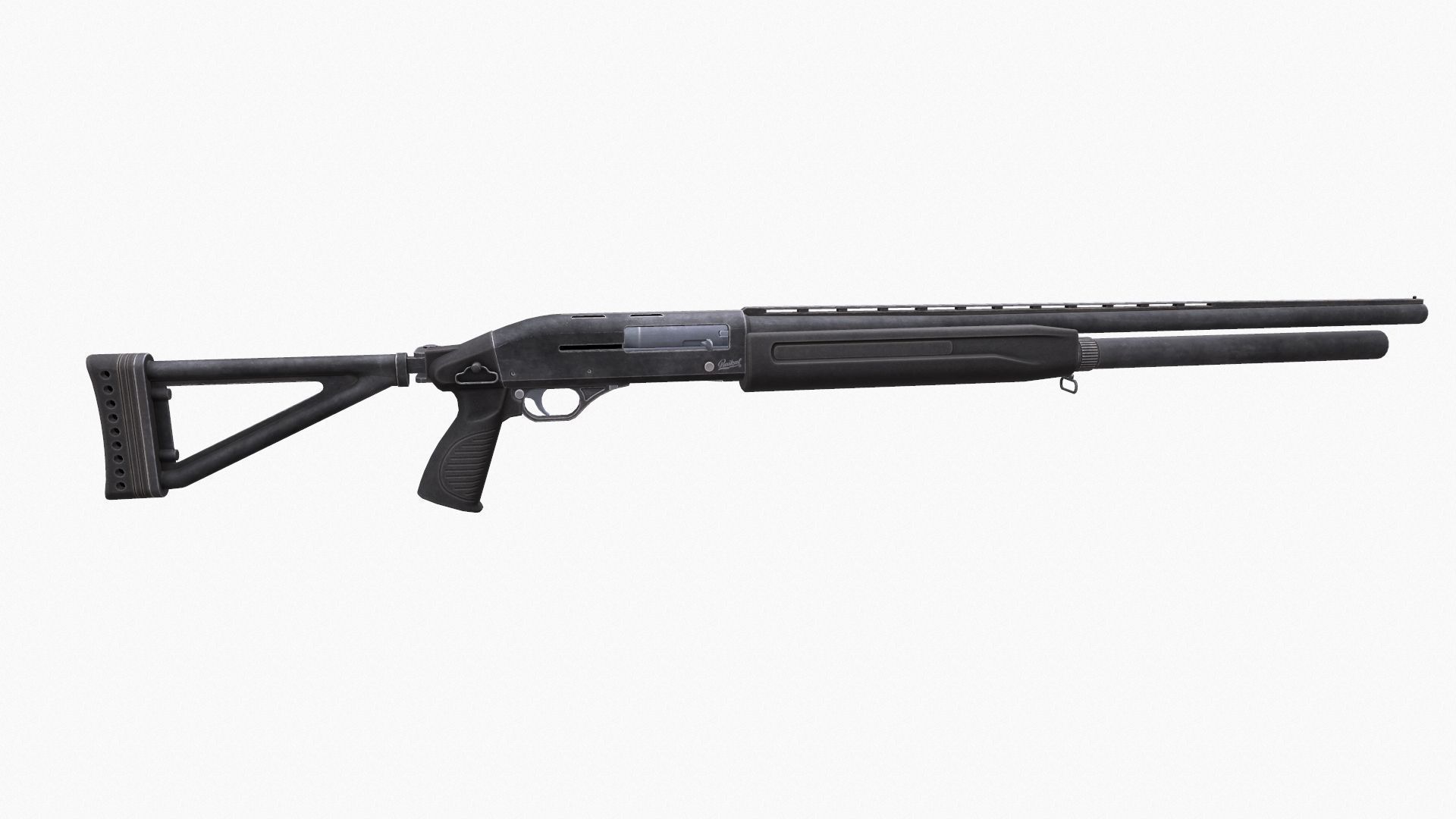 MP-153 Baikal Low-poly 3D model_2