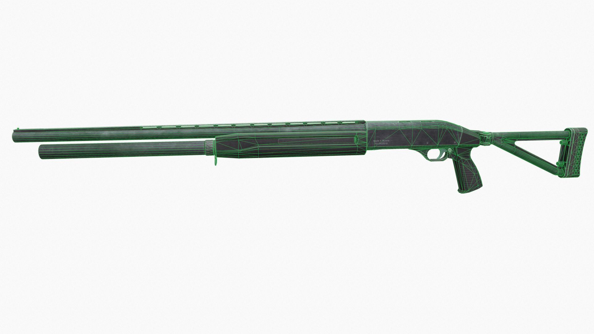 MP-153 Baikal Low-poly 3D model_5