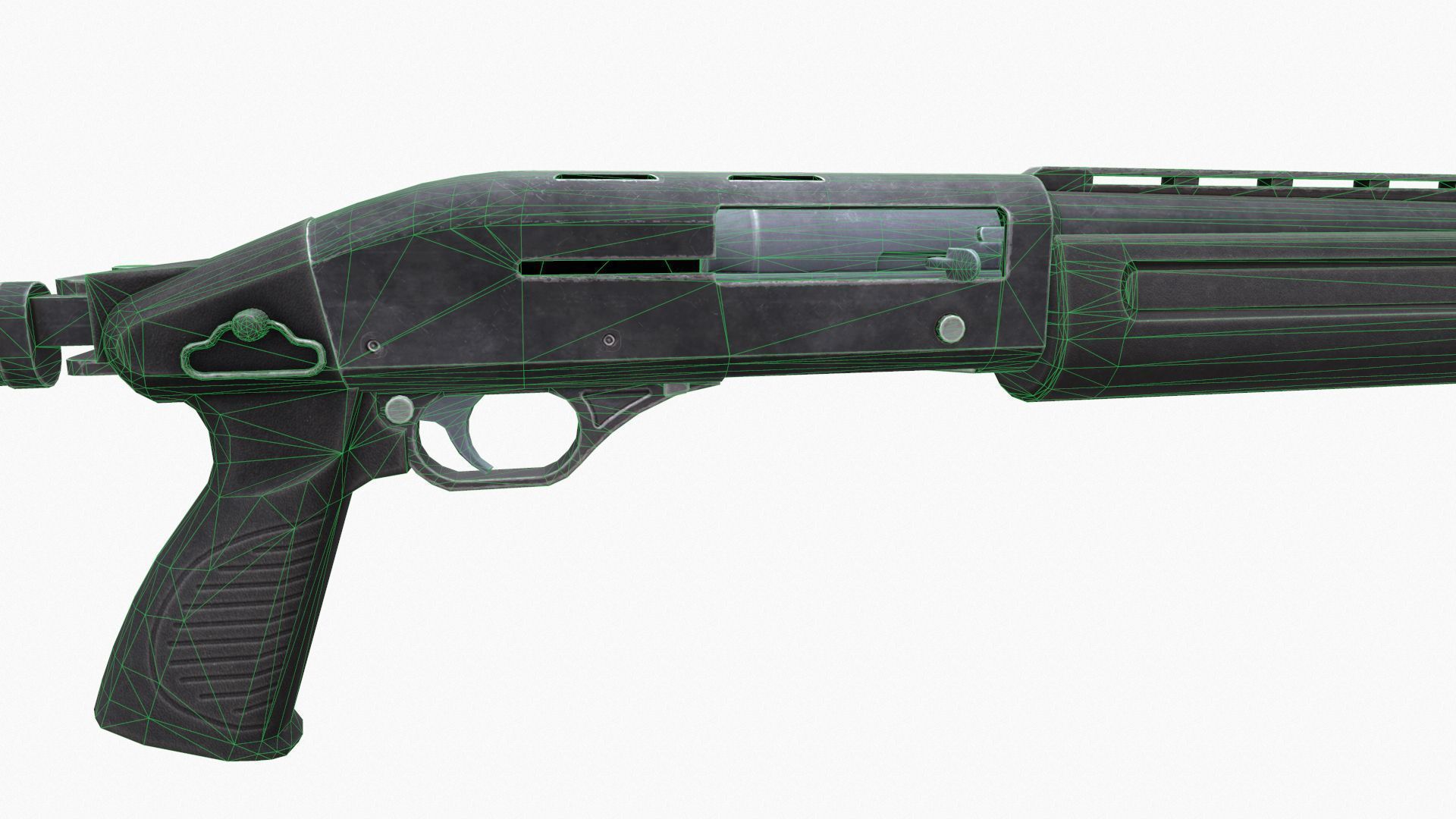 MP-153 Baikal Low-poly 3D model_8