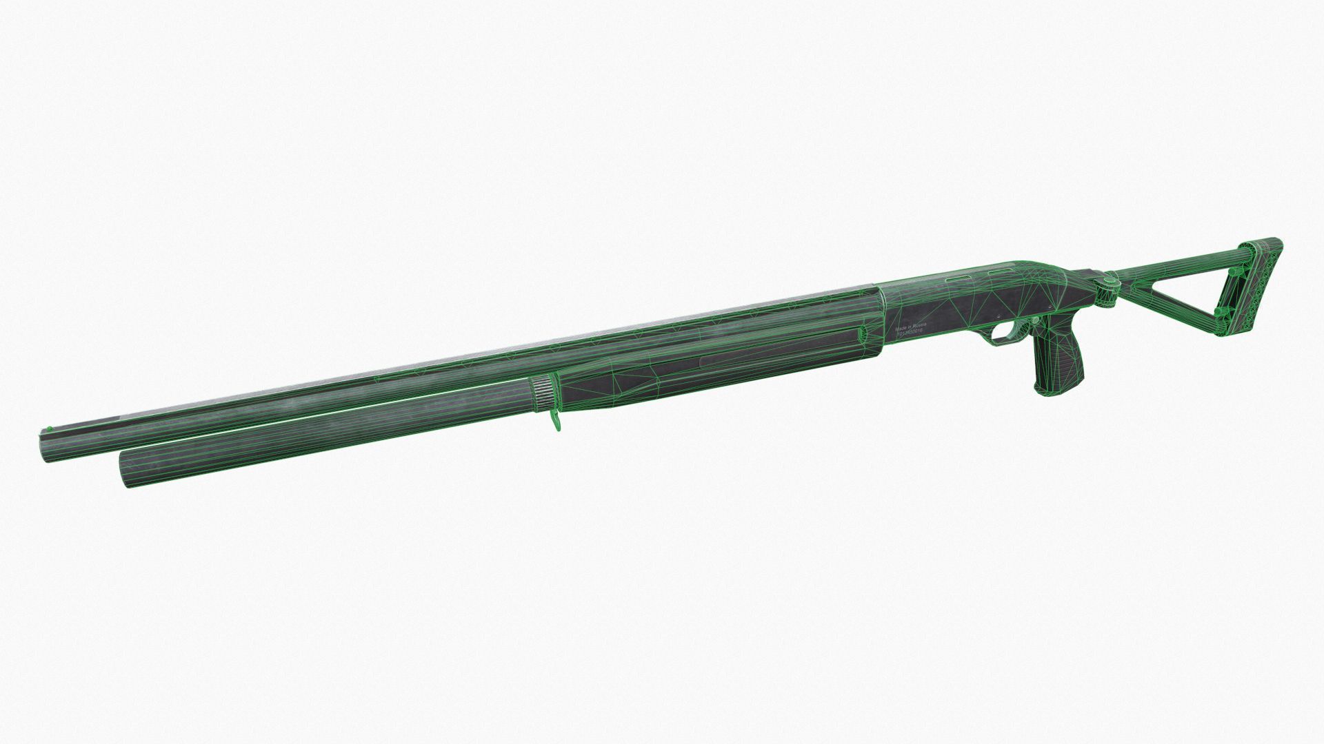 MP-153 Baikal Low-poly 3D model_7