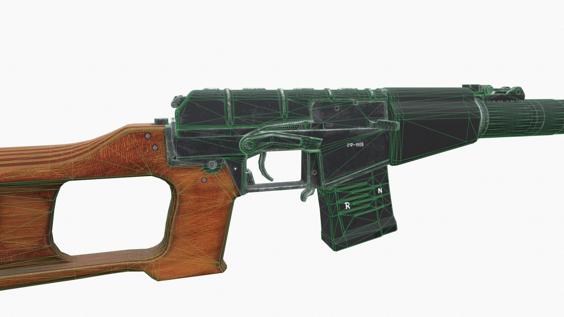 VSS Vintorez Low-poly 3D model_10