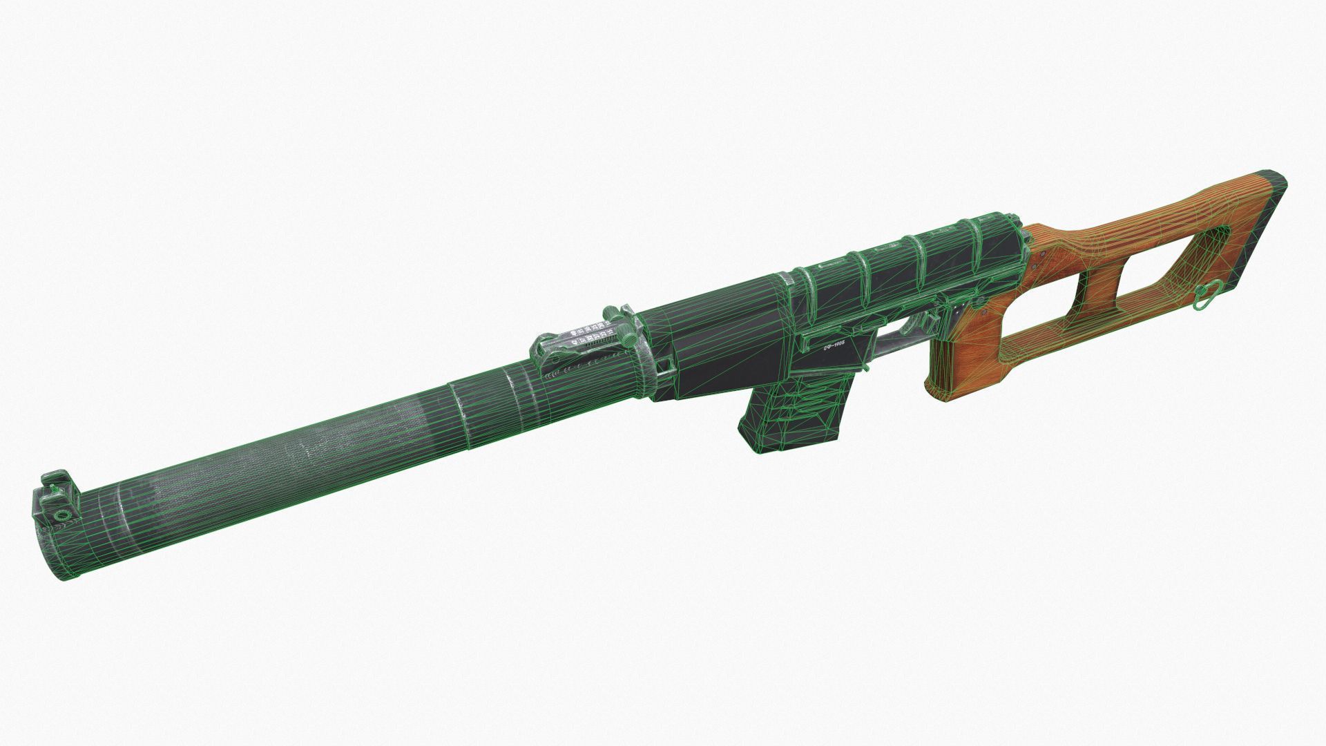 VSS Vintorez Low-poly 3D model_7