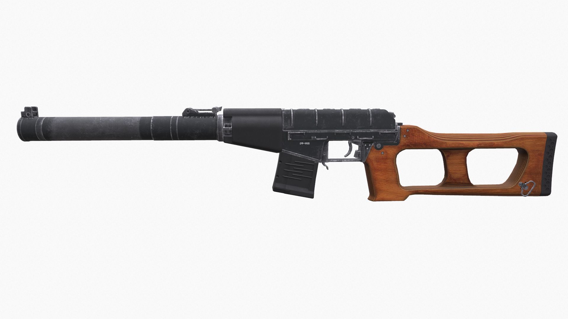 VSS Vintorez Low-poly 3D model_1