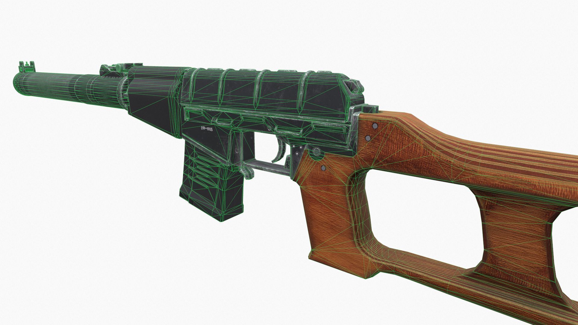 VSS Vintorez Low-poly 3D model_8
