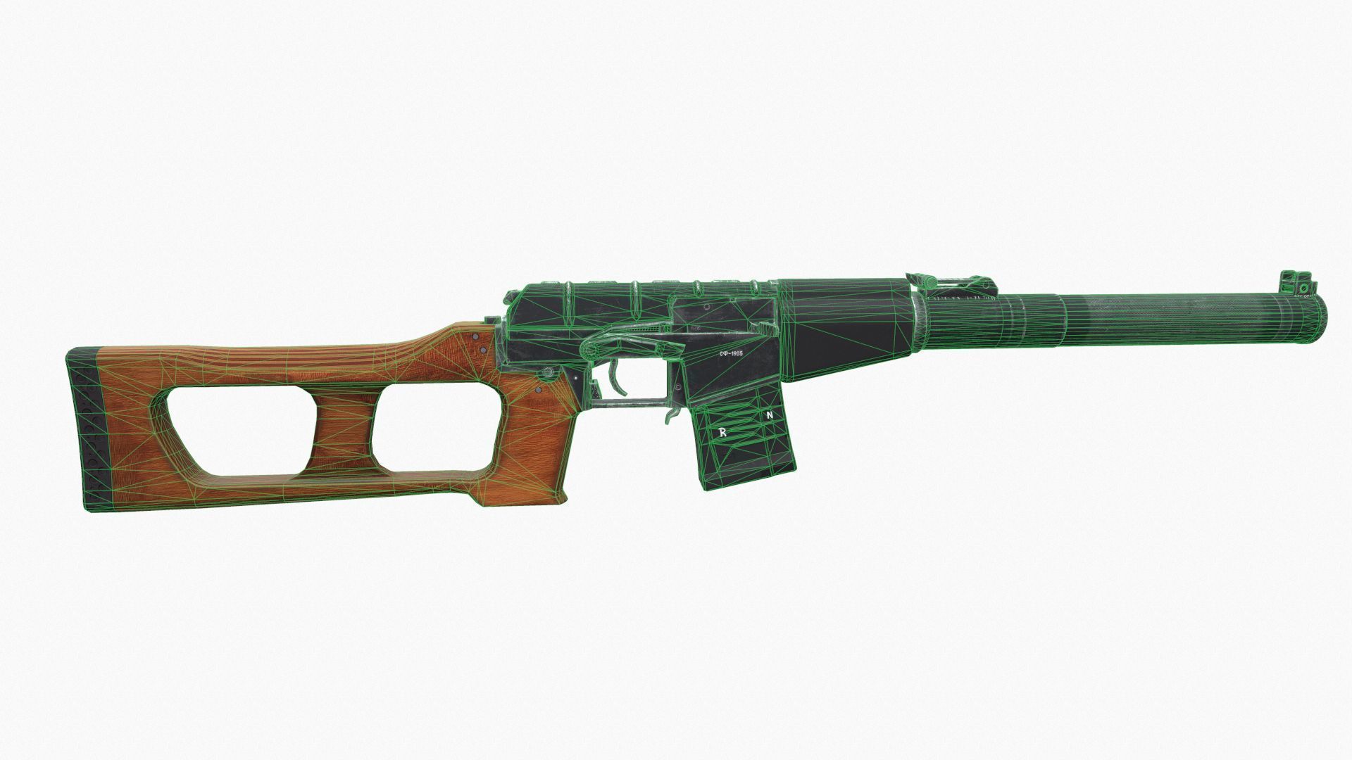 VSS Vintorez Low-poly 3D model_9