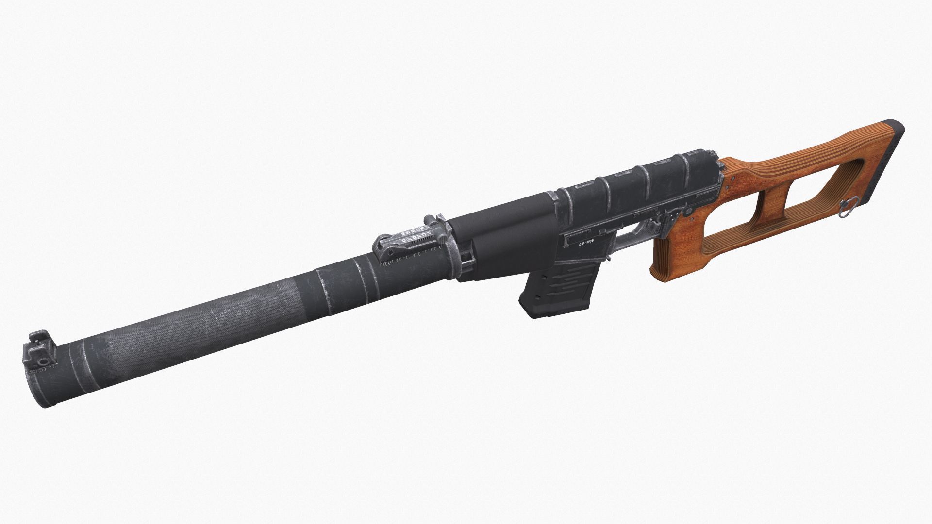 VSS Vintorez Low-poly 3D model_2