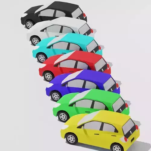 Honda Brio low poly car Low-poly 3D model