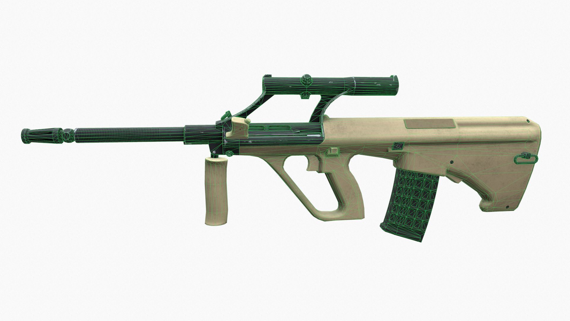 Steyr AUG A1 Low-poly 3D model_6