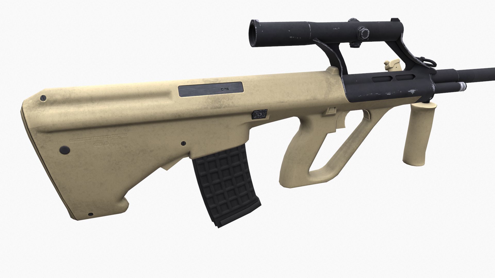 Steyr AUG A1 Low-poly 3D model_5