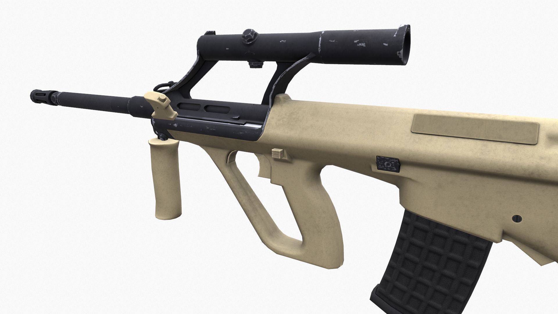 Steyr AUG A1 Low-poly 3D model_2