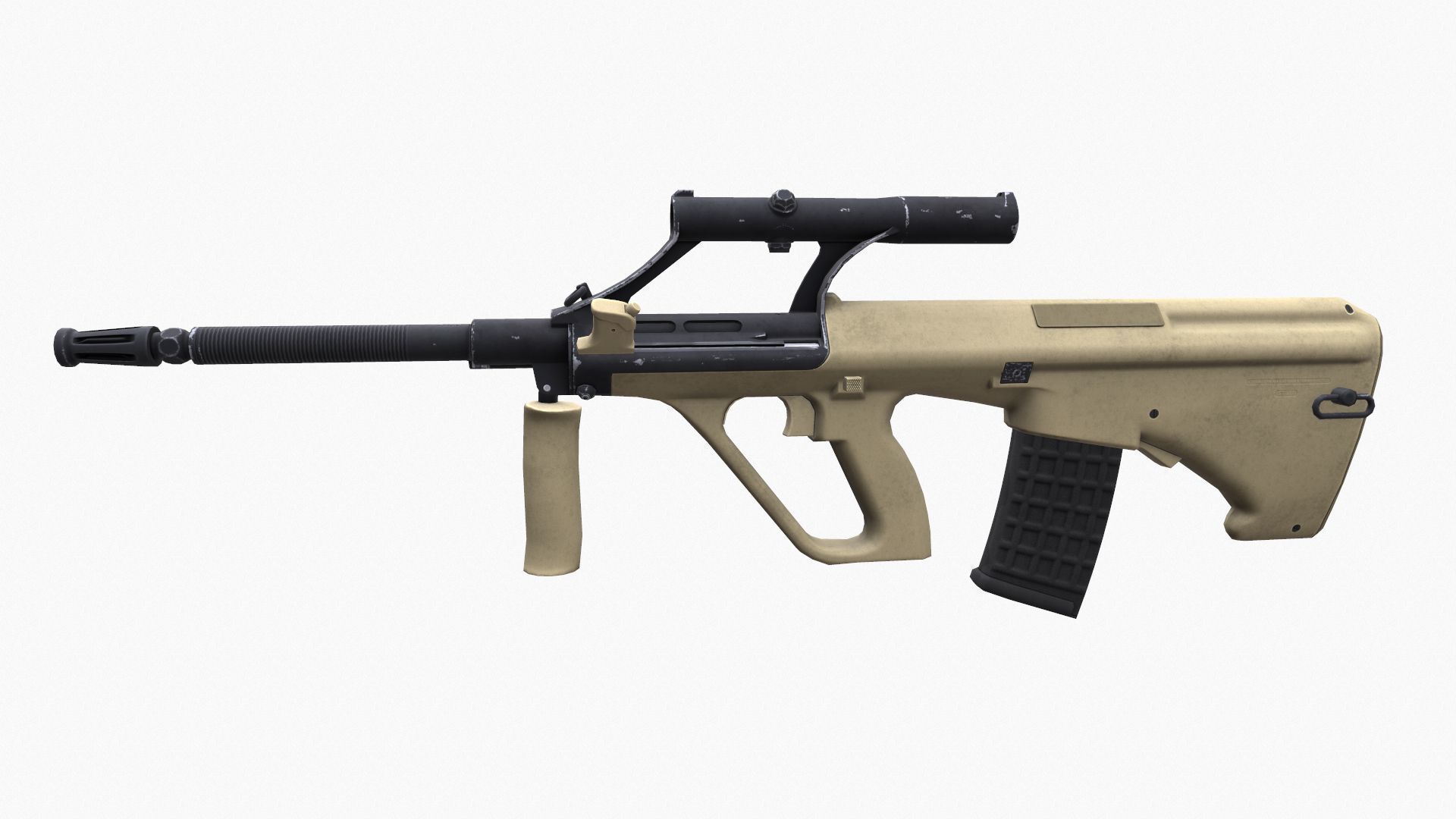 Steyr AUG A1 Low-poly 3D model_1