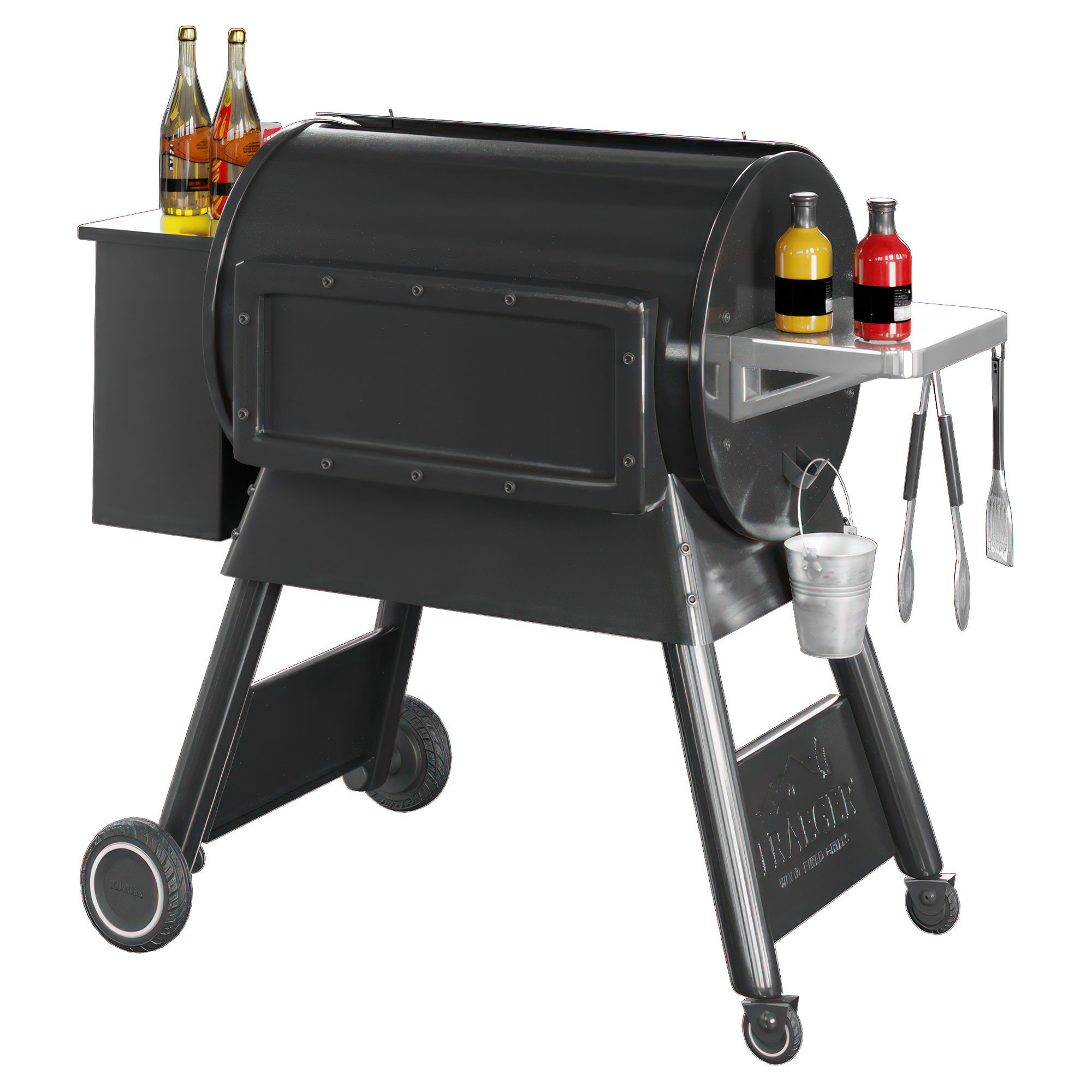 Traegar BBQ 3D model_6
